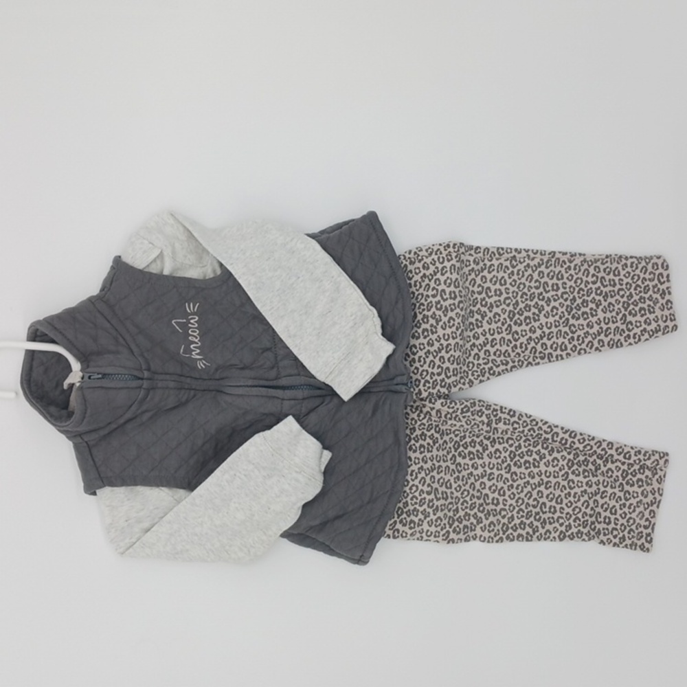 Carter's 3-piece Cat-themed Outfit with Vest (18 Month)